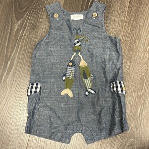 Mud pie fishing overalls